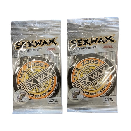 Sex Wax 3" Coconut Scent Hanging Air Freshener, 2 Count