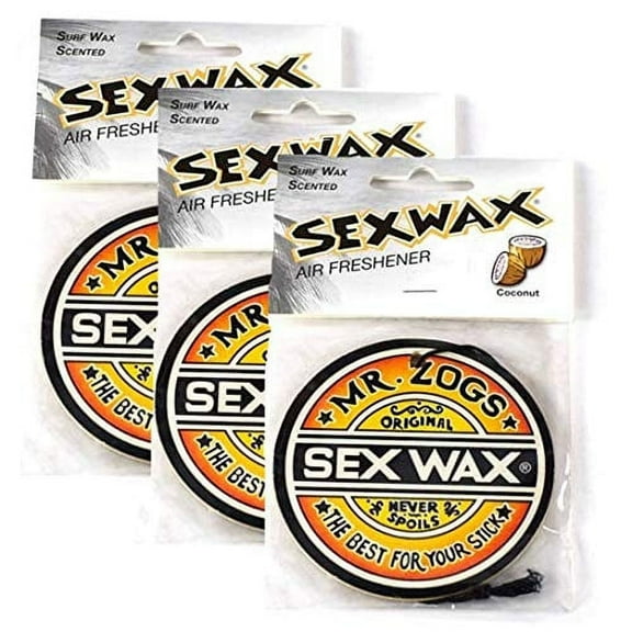 Sex Wax Long-Lasting Automotive Air Fresheners, Coconut, (3 Pack)
