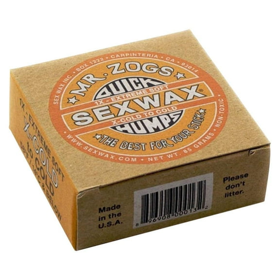 Sex Wax Quick Humps Mr Zogs Surfboard Wax in 4X Orange/Firm Single Bar Surf Wax