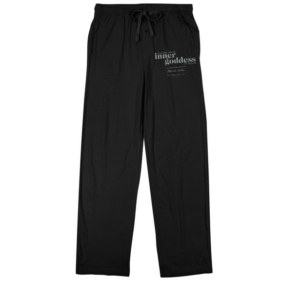 Sex and the City "I'm Gonna Find My Inner Goddess If It Kills Me" Women's Black Sleep Pajama Pants-Small