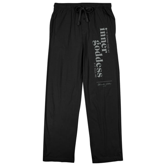 Sex and the City "I'm Gonna Find My Inner Goddess If It Kills Me" Women's Black Sleep Pajama Pants-XL
