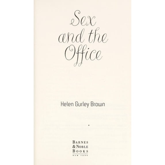 Pre-Owned Sex and the Office Hardcover HELEN GURLEY BROWN