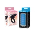 thumbnail image 1 of Sex toy couples kit of S-Bullet Ring - Tongue, Silicone And Icon Brands Jack-It Duo, Sky Blue, 1 of 5