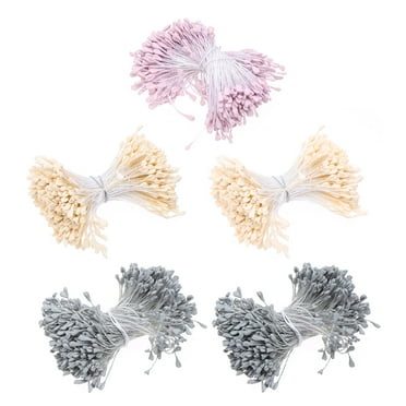 Sexagesimo 5pcs Double-Headed Flower Stamens for Decoration (Random Color)