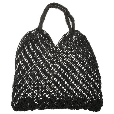 Sexagesimo Black Mesh Beach Bag & Produce Reusable Grocery Bags