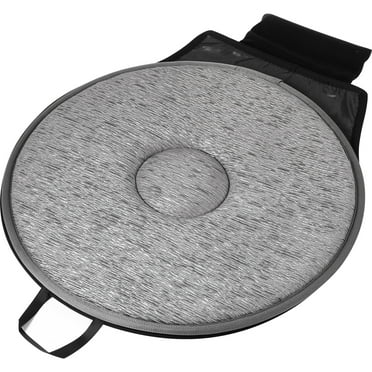 Sexagesimo Car Seat Cushion 360掳 Rotation Auto Swivel Grey