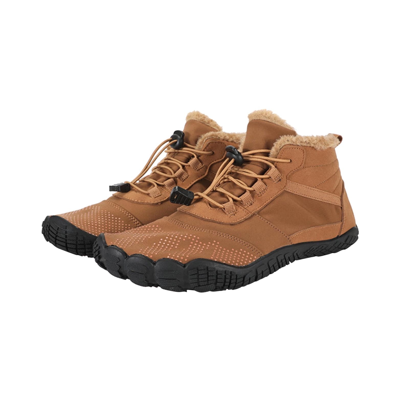 Sexlip Barefoot Shoes For Men Winter Warm Water Proof Suede Leather Hiking Boots Outdoor Trekking Comfortable Breathable Lightweight Shoes Yellow 41