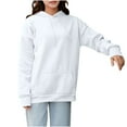 thumbnail image 1 of Sexlip Cotton Hoodies Loose Plain Pullover Hoodie Sweatshirts Womem's Cotton Soft Fall Casual Clothes with Pockets White XXXXL, 1 of 8