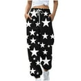 thumbnail image 1 of Sexlip Flannel Pajama Pants Women Star Print Fuzzy Fleece Sleep Bottoms Drawstring Comfy Lounge Pant with Pockets Sleepwear Black M, 1 of 5