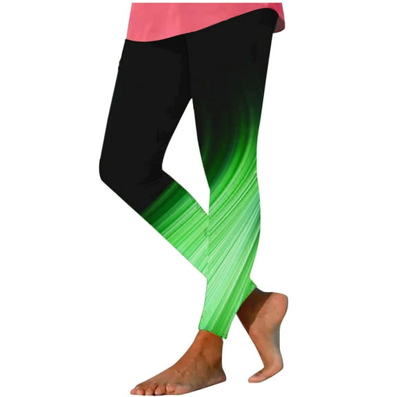 Sexlip Gradient Yoga Pants for Women Elastic Yoga Leggings High Waisted Tummy Control Pants Butt Lifting Leggings Fitness Sweatpant Green S