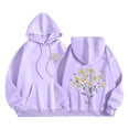 thumbnail image 1 of Sexlip Graphic Hoodies for Teen Girls Fall Fashion Preppy Letter Print Long Sleeve Pullover Sweatshirt with Pocket Purple XL, 1 of 5