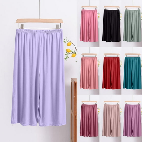 Sexlip Loose Ice Silk Wide-Leg Pants for Women High-Waisted A-Line Casual Pants Satin Long Trousers Green XXL