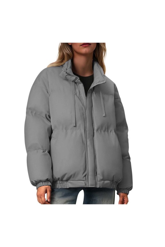 Men's Down Jacket Winter Warm Thicken Puffer Coats Water Resistant Windproof Casual Insulated Jacket Gray XXL