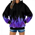 thumbnail image 1 of Sexlip Novelty Hoodies for Women 3D Printed Graphics Fleece Pullover Sweatshirts With Pockets Purple XXL, 1 of 9