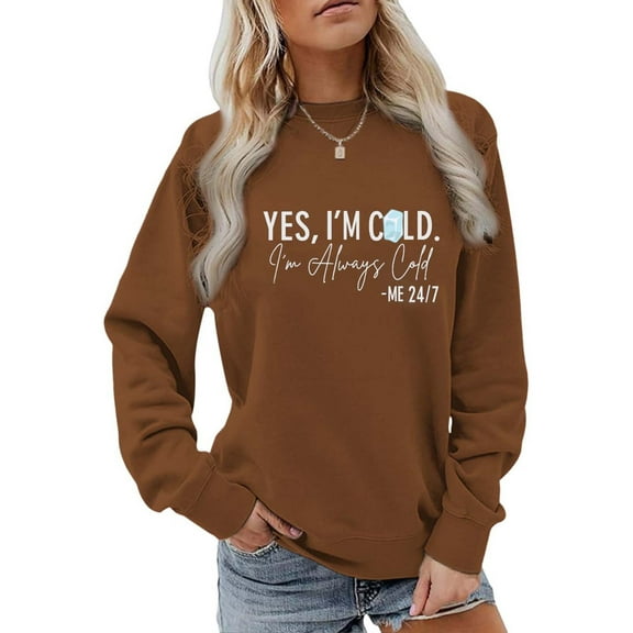Sexlip Sweatshirt for Women It is Well with My Soul T Shirts Tops Crewneck Pullover Faith Sweater Brown S