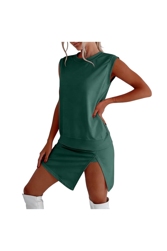 Women 2 Piece Shorts Set Spandex Blend Comfortable Fit Elastic Waistband Easy Care Machine Washable Travel Comfort Wear Green S