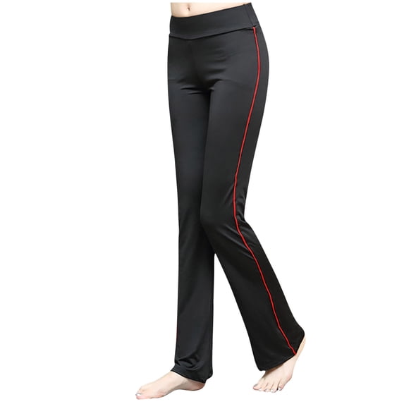 Sexlip Women Fold Over Waist Cotton Stretch Flare Leg Boot Cut Yoga Pants Leggings Red XL