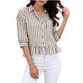 thumbnail image 1 of Sexlip Women's Blouse Short Sleeve Button Down Style Comfortable Wear Daily Wear Essential Durable Quality Fashion Forward Yellow XXL, 1 of 8