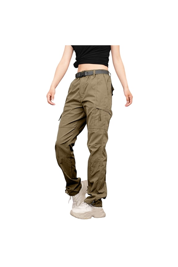 Women's Casual Pants with Thick Fabric Chino Slack Trousers with Pockets Straight Fit Business Stretch Pants Yellow XXL