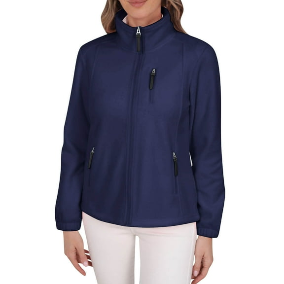 Sexlip Women's Casual Scrub Warm-Up Jacket Raglan with Pockets with Ultra Soft and Durable Fabric Blue L