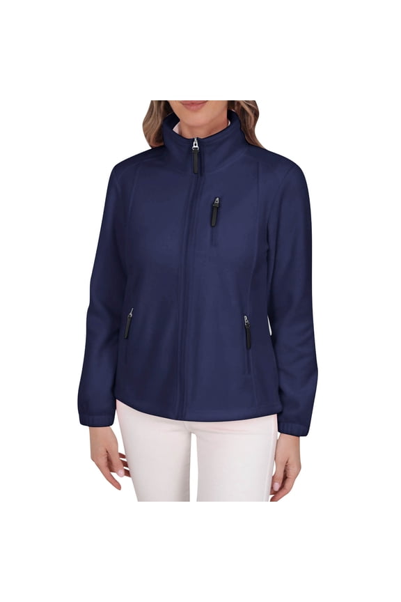 Women's Casual Scrub Warm-Up Jacket Raglan with Pockets with Ultra Soft and Durable Fabric Blue XL