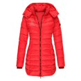 thumbnail image 1 of Sexlip Women's Down Jacket Windproof Puffer Coat Trendy Letter Print Warm Parka Long Puffy Jacket with Detachable Hood Red XXXL, 1 of 5