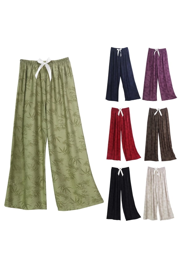 Women's Drawstring Waist Wide Leg Pants Lightweight Fabric Versatile Design Relaxed Cut Travel Weekend Use Beige Free Size