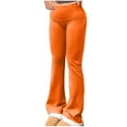 thumbnail image 1 of Sexlip Women's High-Waisted Flared Leggings Pants Soft Skin-Friendly Tummy Control for Yoga Gym and Casual Wear Orange S, 1 of 9