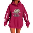 thumbnail image 1 of Sexlip Women's Hooded Sweatshirt Long Top with Pockets Long Sleeves Casual Soft Comfy Stylish Solid Color Comfortable Wear for Daily Casual Parties Red L, 1 of 3