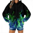 thumbnail image 1 of Sexlip Women's Hoodies 3D Graphic Plus Size Pullover Hooded Sweatshirt Casual Long Sleeve Lightweight Fashion Clothes Blue XXXL, 1 of 9