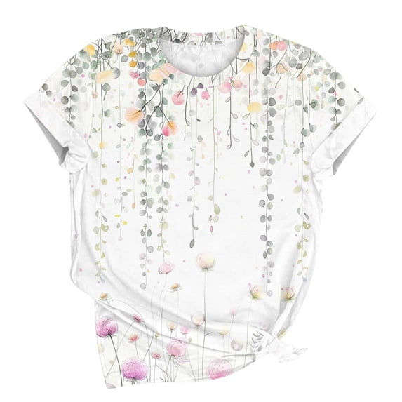 Sexlip Women's Lace Accent Short Sleeve Top Elegant Design Soft Fabric Daily Casual Wear Multicolor XXXXXL