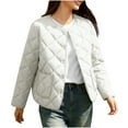 thumbnail image 1 of Sexlip Women's Lightweight Packable Down Jacket Quilted Puffer Coat Spring Fall Fashion Transitional Puffer Coats with Pocket White XXXXL, 1 of 8