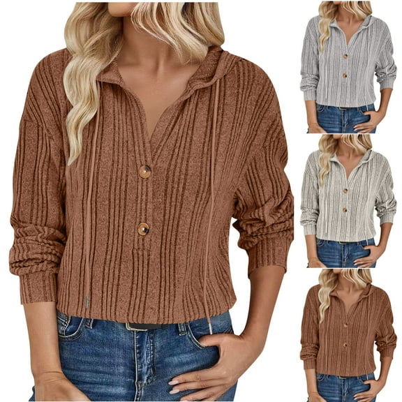 Sexlip Women's Long Sleeved Casual Hooded Sweatshirt Brushed Material Comfortable Stylish Relaxed Fit Ideal for Daily Wear Street Fashion and Entertainment Beige L
