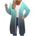 thumbnail image 1 of Sexlip Women's Long Zip Up Hoodies Long Sleeve Print Tunic Sweatshirts Oversized Fleece 2025 Fall Jacket Coat with Pocket Green M, 1 of 6