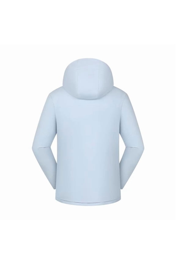 Women's Outdoor Hooded Softshell Jacket Hiking Camping Fishing Trenchcoats Sports Breathable Jackets Blue M