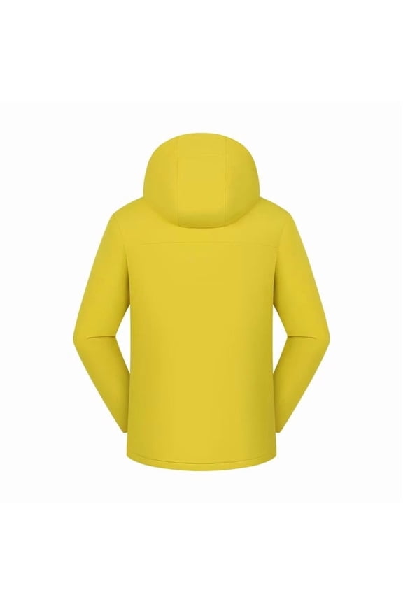 Women's Outdoor Hooded Softshell Jacket Hiking Camping Fishing Trenchcoats Sports Breathable Jackets Yellow M