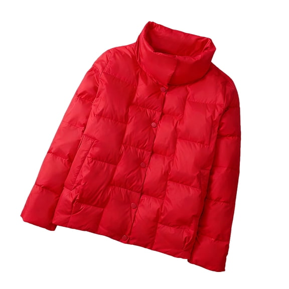 Sexlip Women's Puffer Jacket Lightweight Water-Resistant Winter Coat Windproof Packable Down Jacket Womens Warm Puffy Jacket Red M