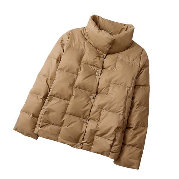 Sexlip Women's Puffer Jacket Lightweight Water-Resistant Winter Coat Windproof Packable Down Jacket Womens Warm Puffy Jacket Yellow L