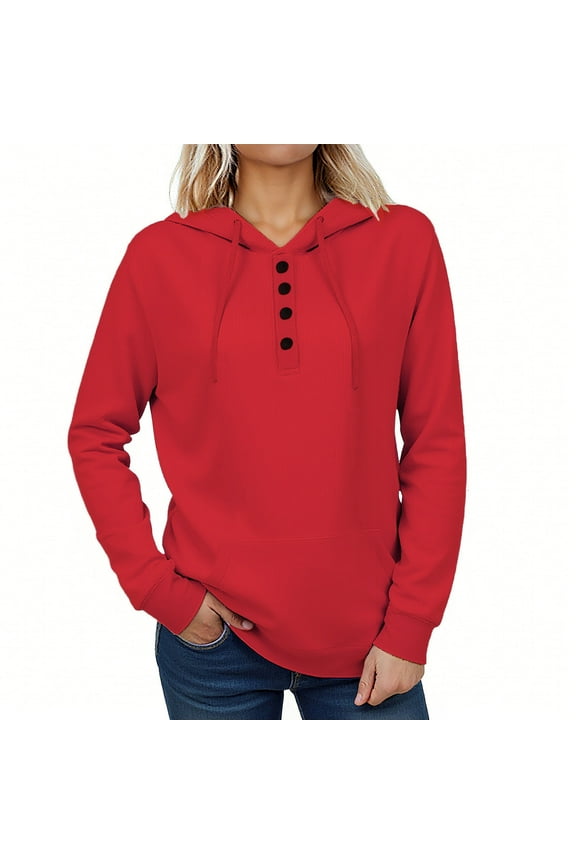 Women's Quarter Zip Hoodie Tactical Hooded Sweatshirt with Velvet Lining Multiple Pockets Casual Sportswear for Outdoor Activities Hiking Climbing Fall Clothing Red S