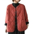 thumbnail image 1 of Sexlip Women's Quilted Jacket Lightweight and Padded Trendy Coat Button Down Jacket with Pockets Red L, 1 of 7
