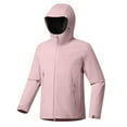 thumbnail image 1 of Sexlip Women's Softshell Jacket, Fleece Lined Warm Jacket Light Hooded Windproof Coat for Outdoor Hiking Pink XXL, 1 of 6