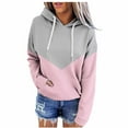 thumbnail image 1 of Sexlip Women's Striped Plaid Hoodies Oversized Long Sleeve Sweatshirts Gradient Print Pullover Fall Winter Casual Streetwear Pink M, 1 of 5