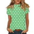 thumbnail image 1 of Sexlip Women's T-Shirt Short Sleeve Loose Fit Comfortable Wear All Occasion Use Soft Comfortable Fashion Forward Modern Style Green XL, 1 of 6