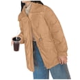 thumbnail image 1 of Sexlip Women's Thicken Fleece Lined Parka Winter Coat Hooded Jacket with Pockets Yellow XXL, 1 of 9
