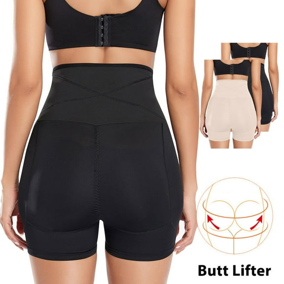 Sexlip Women's Tummy Control Shapewear Shorts High Waist Stretch Fabric Lifting Design Slim Silhouette Daily Use Beige L