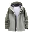 thumbnail image 1 of Sexlip Women's Varsity Jacket Windbreaker Spring and Fall Vibrant Color Block Lightweight Coat Hooded With Pocket Green XXL, 1 of 3
