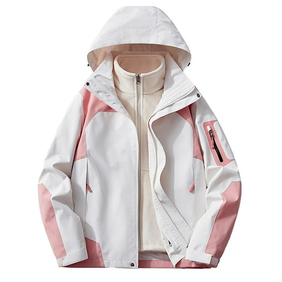 Sexlip Women's Waterproof Ski Jacket Warm Winter Coat Outdoor Windbreaker Hiking Snowboarding Jacket Pink M