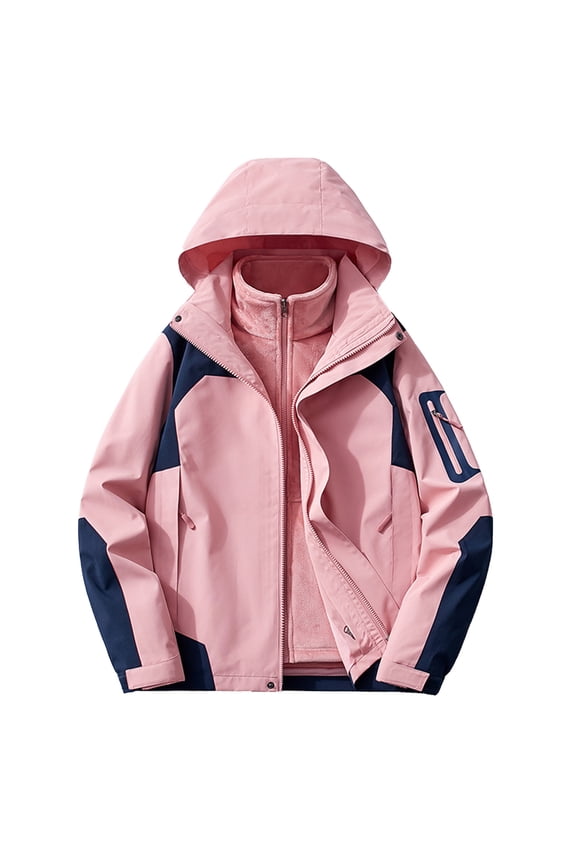 Women's Waterproof Ski Jacket Warm Winter Coat Outdoor Windbreaker Hiking Snowboarding Jacket Pink XL