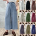 thumbnail image 1 of Sexlip Women's Wide Leg Jeans High Waisted Straight Leg Denim Pants Vintage Y2K Trousers Beige L, 1 of 7
