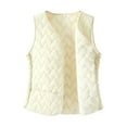 thumbnail image 1 of Sexlip Women's Winter Vest Sherpa Fleece Lined Puffer Vest Warm Lightweight Sleeveless Jackets Outerwear With Pockets White M, 1 of 6